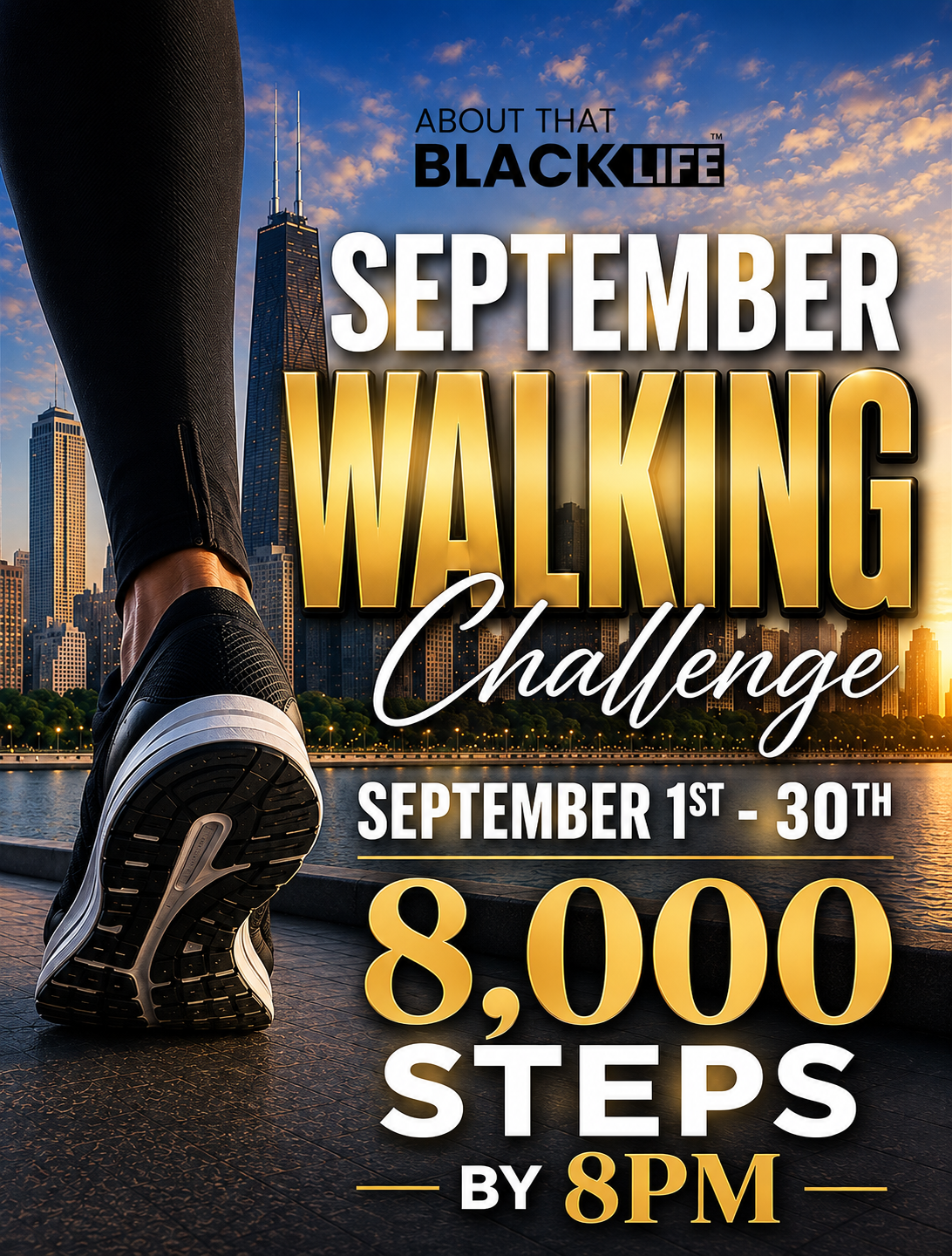 SEPTEMBER 2026 | 8,000 STEPS BY 8PM CHALLENGE