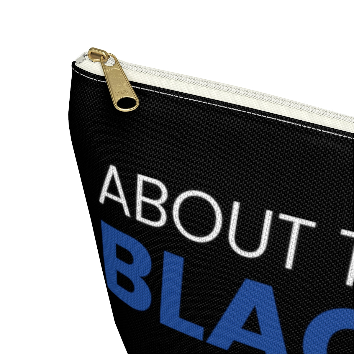 Accessory Pouch with T-bottom Blue and White Logo