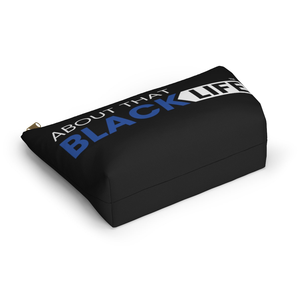 Accessory Pouch with T-bottom Blue and White Logo