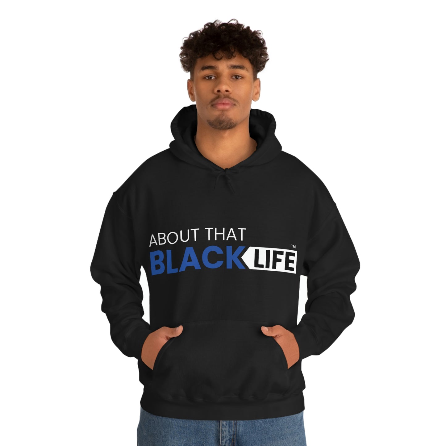Embroidered ATBL™ Blue and White Hoodie