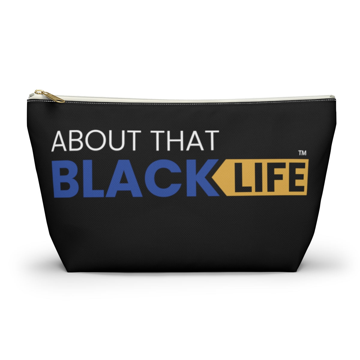 Accessory Pouch with T-bottom Blue and Gold Logo