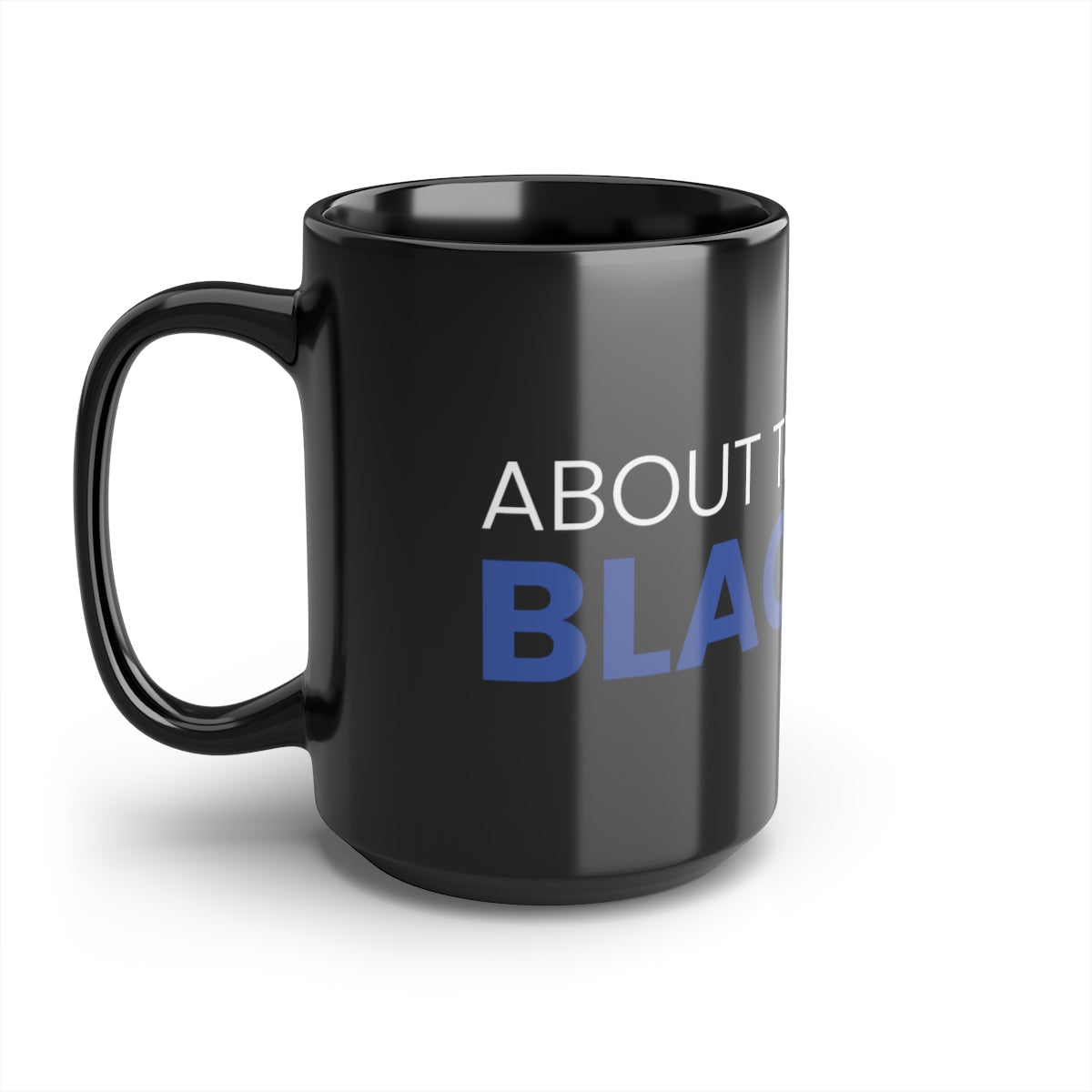 Black Mug, 15oz Blue and Gold ATBL Logo