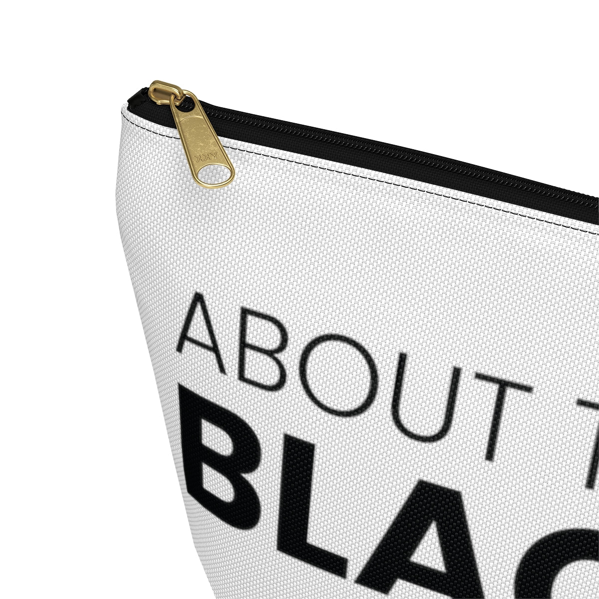 Accessory Pouch with T-bottom Black and Gold Logo
