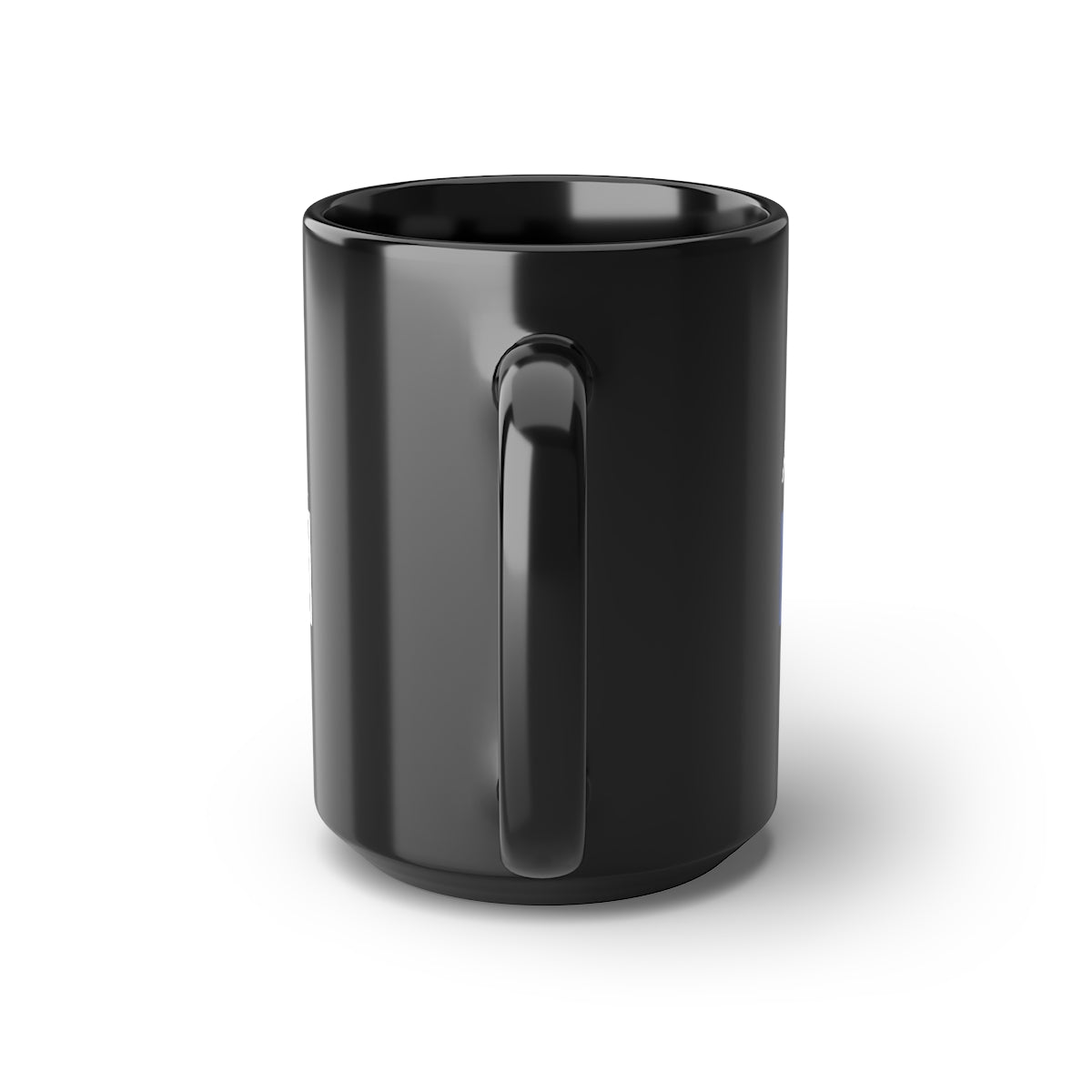 Black Mug, 15oz Blue and White ATBL Logo