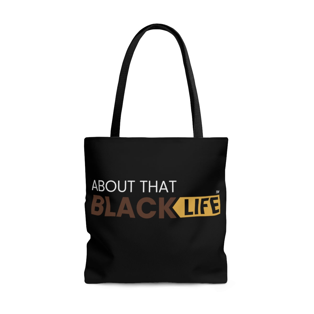 ATBL Tote Bag Brown and Gold Logo