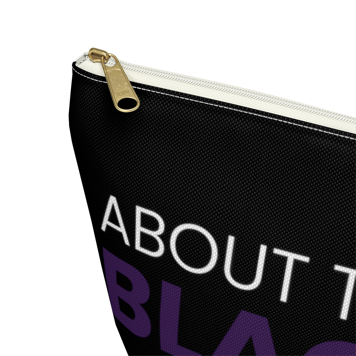 Accessory Pouch with T-bottom Purple and Gold Logo