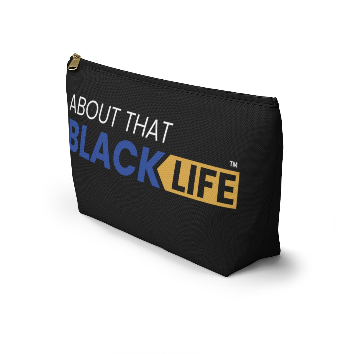 Accessory Pouch with T-bottom Blue and Gold Logo
