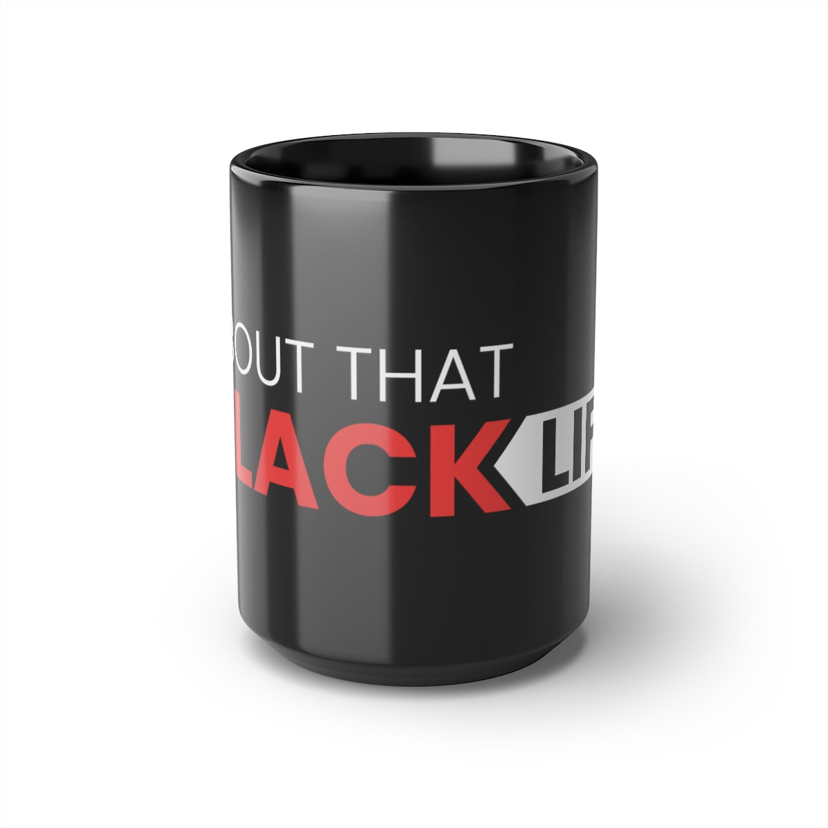 Black Mug, 15oz Red and White ATBL Logo