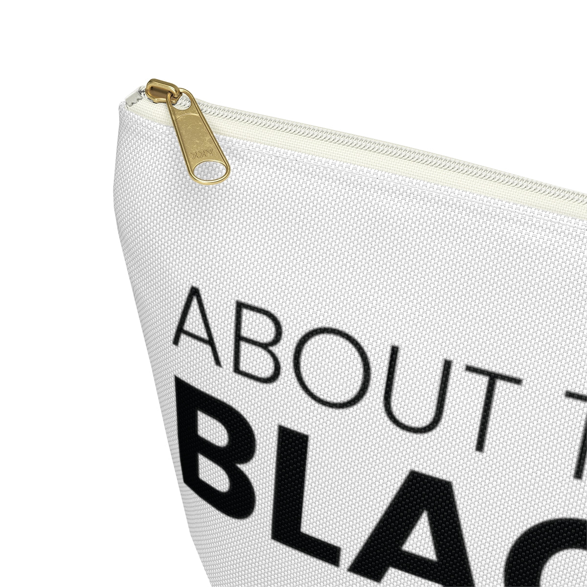 Accessory Pouch with T-bottom Black and Gold Logo