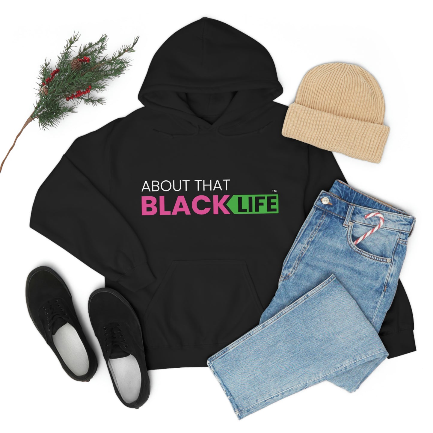 Embroidered ATBL™ Pink and Green Hoodie