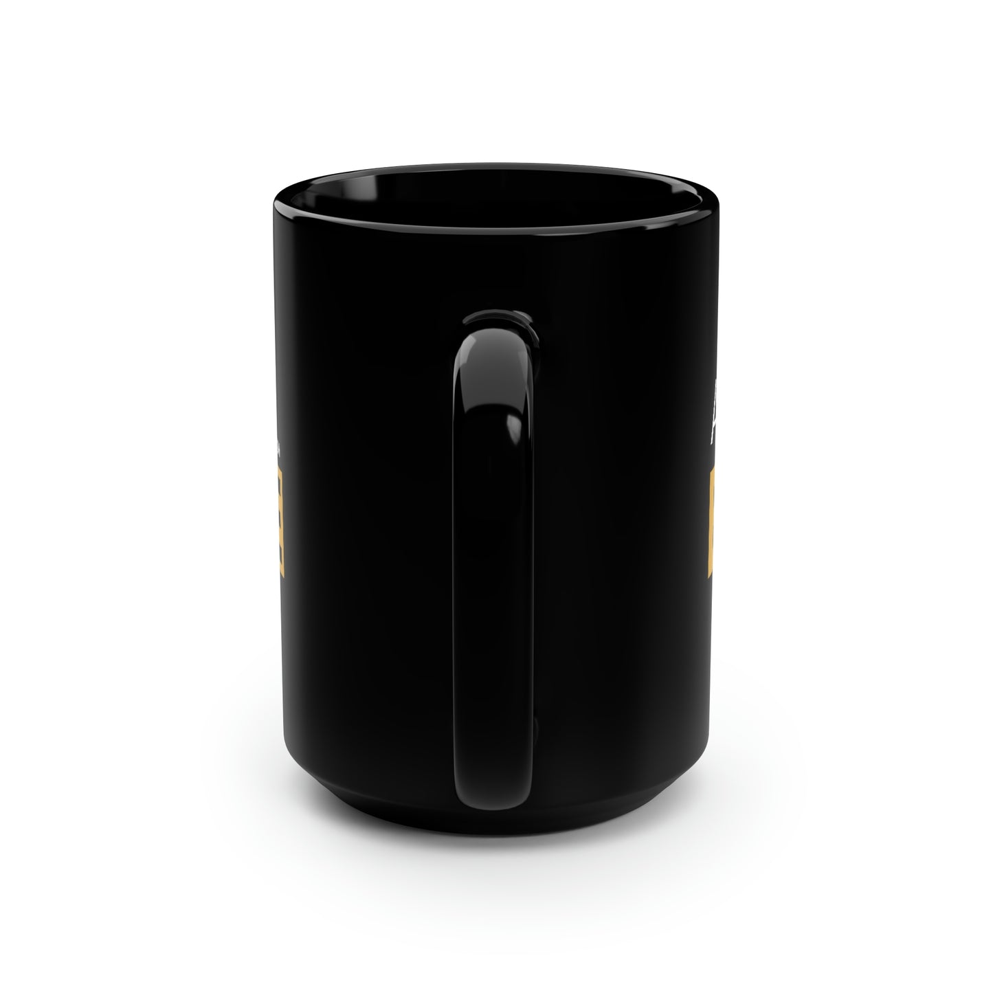 Black Mug, 15oz Black and Gold ATBL Logo