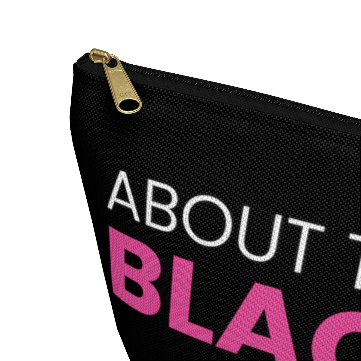 Accessory Pouch with T-bottom Pink and Green Logo