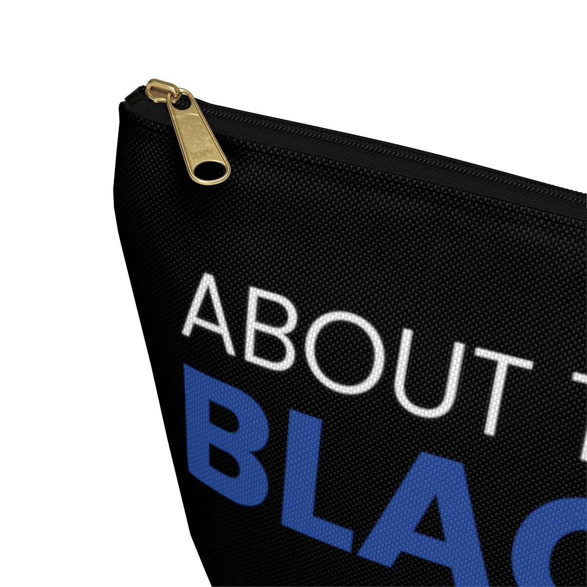 Accessory Pouch with T-bottom Blue and Gold Logo