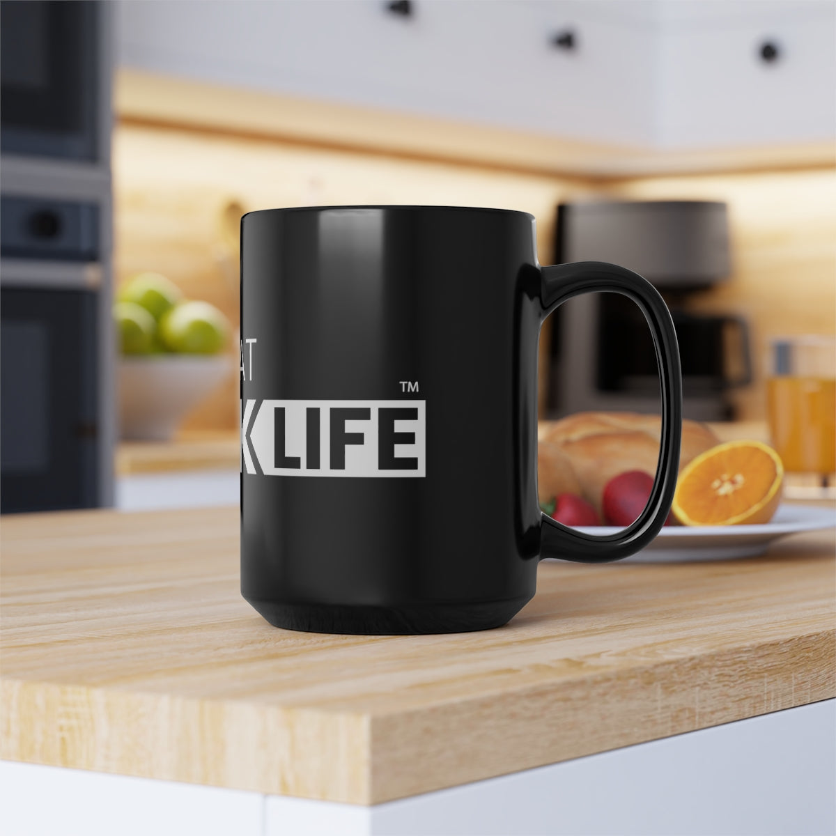 Black Mug, 15oz White ATBL Logo
