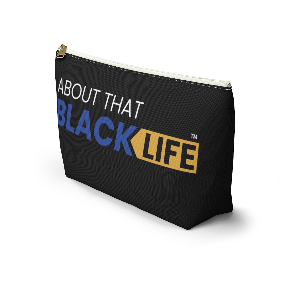 Accessory Pouch with T-bottom Blue and Gold Logo