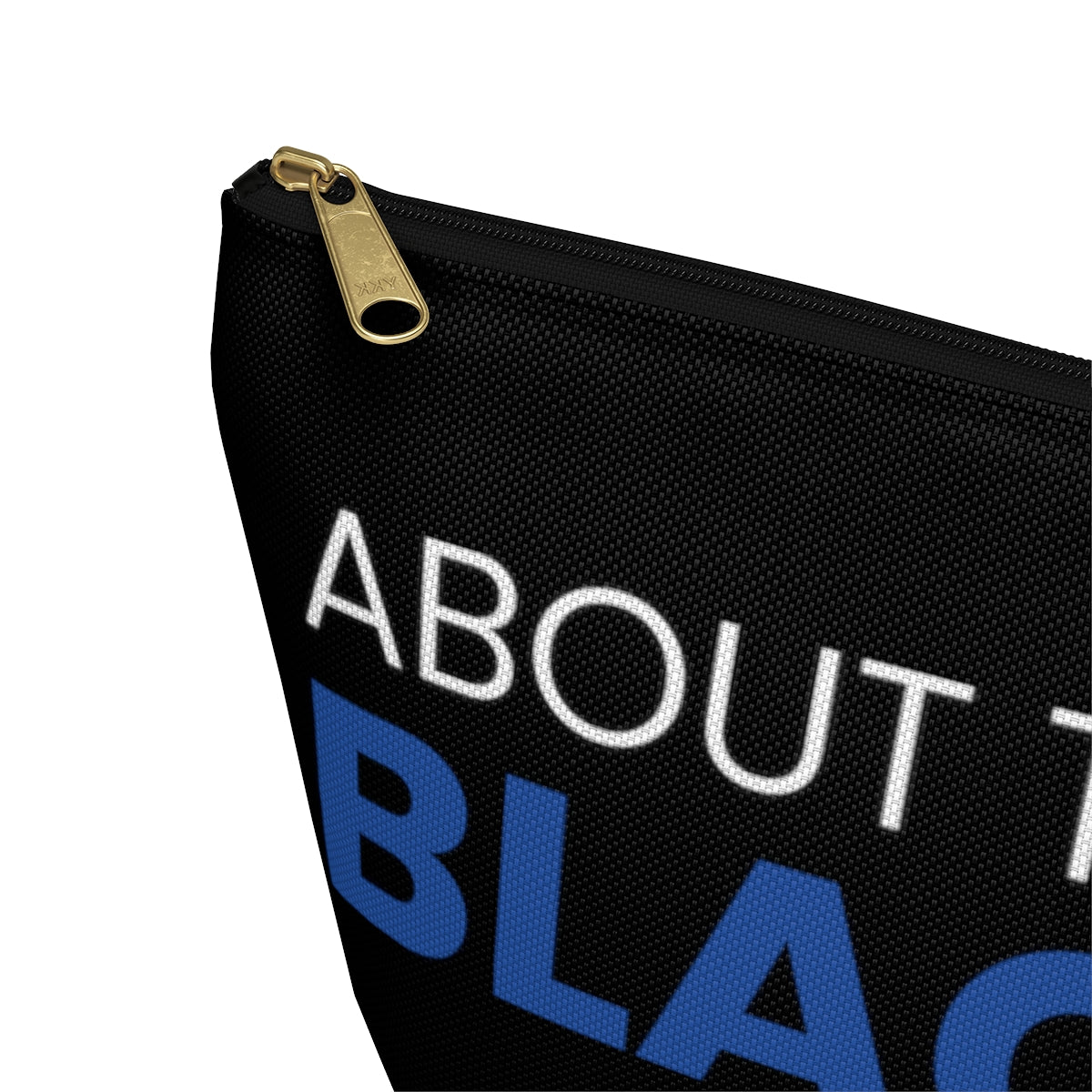 Accessory Pouch with T-bottom Blue and White Logo