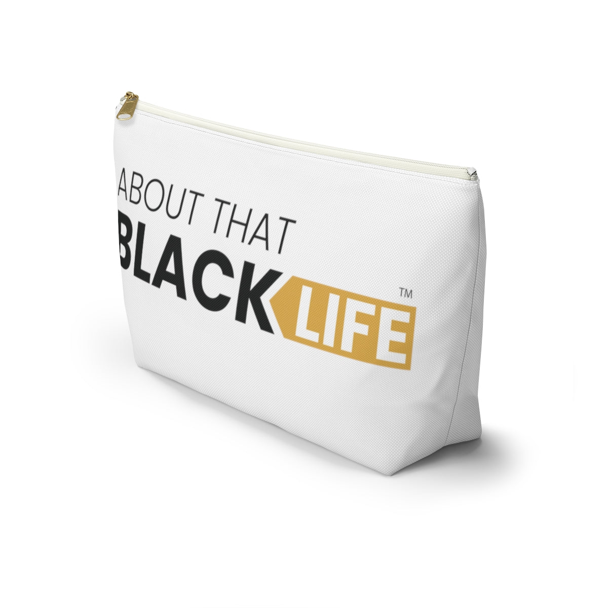 Accessory Pouch with T-bottom Black and Gold Logo