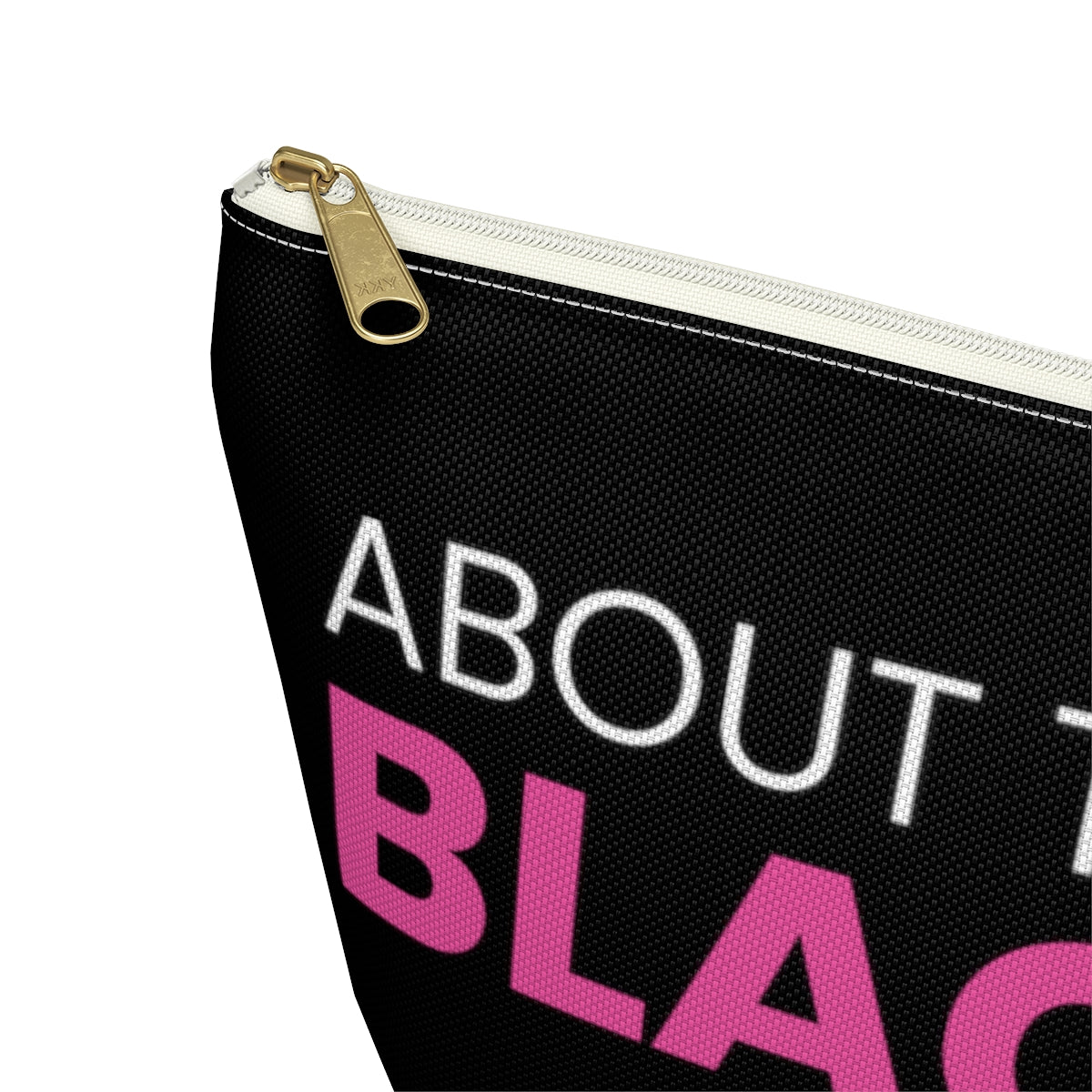Accessory Pouch with T-bottom Pink and Green Logo