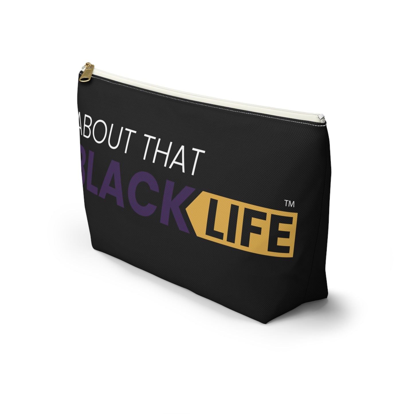 Copy of Accessory Pouch w T-bottom Pink and Green Logo