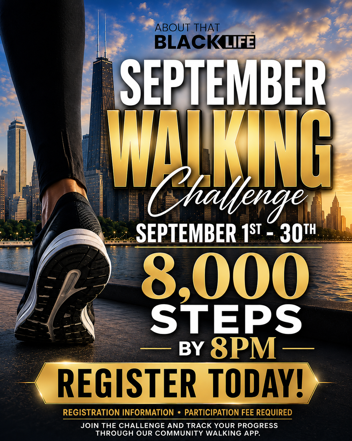 SEPTEMBER 2026 | 8,000 STEPS BY 8PM CHALLENGE