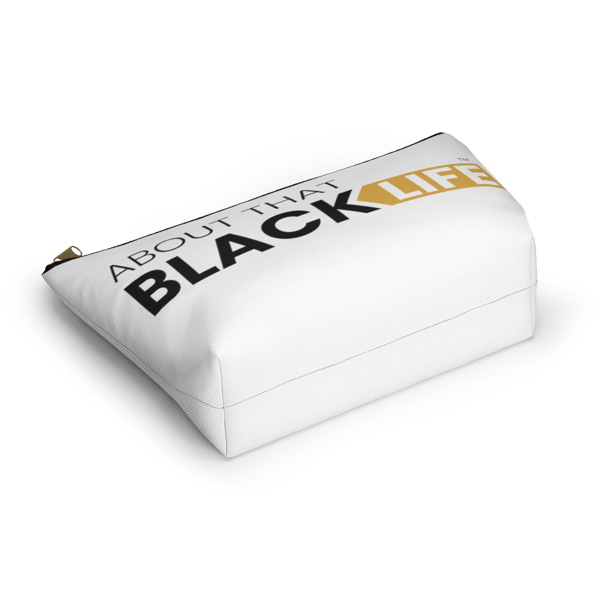 Accessory Pouch with T-bottom Black and Gold Logo