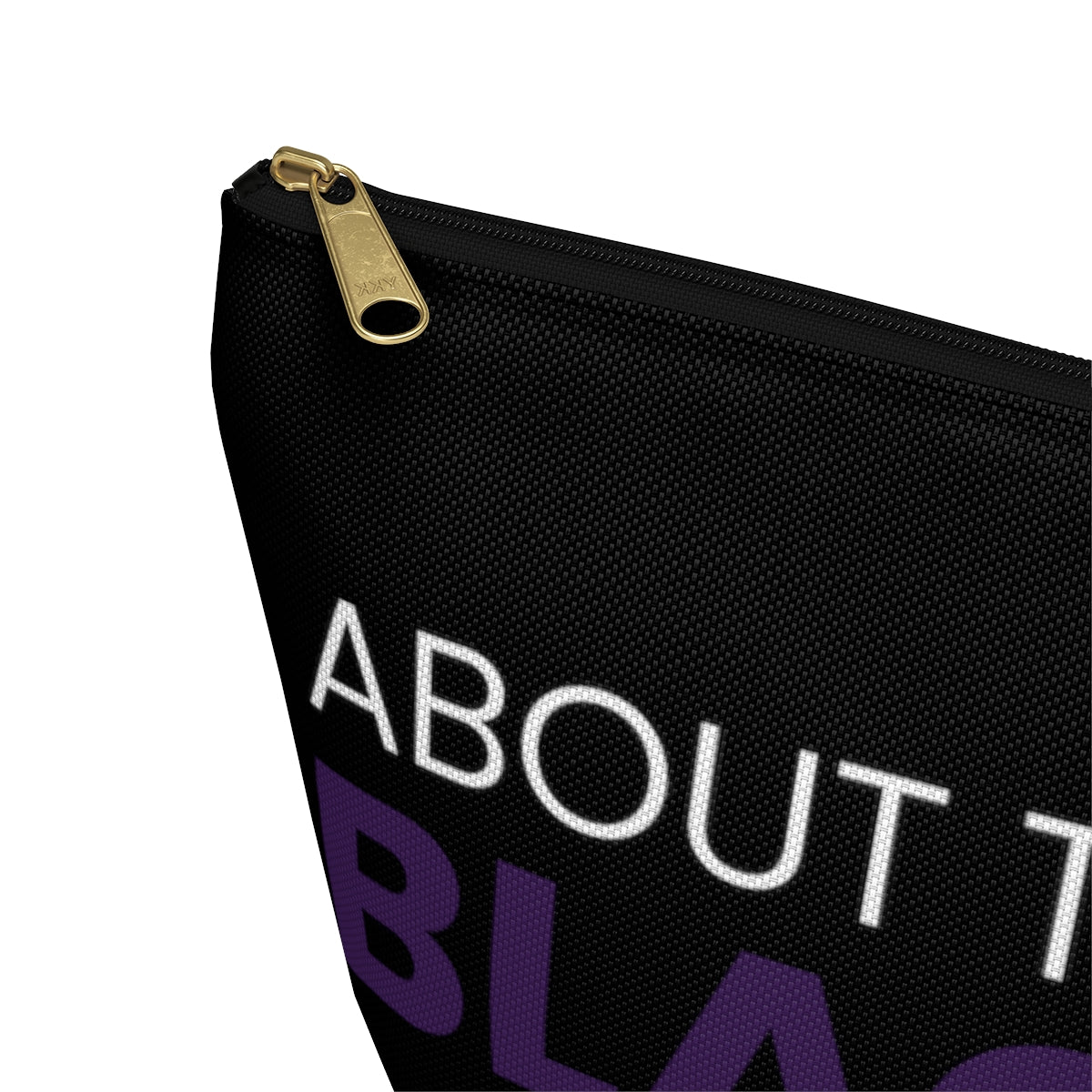 Accessory Pouch with T-bottom Purple and Gold Logo