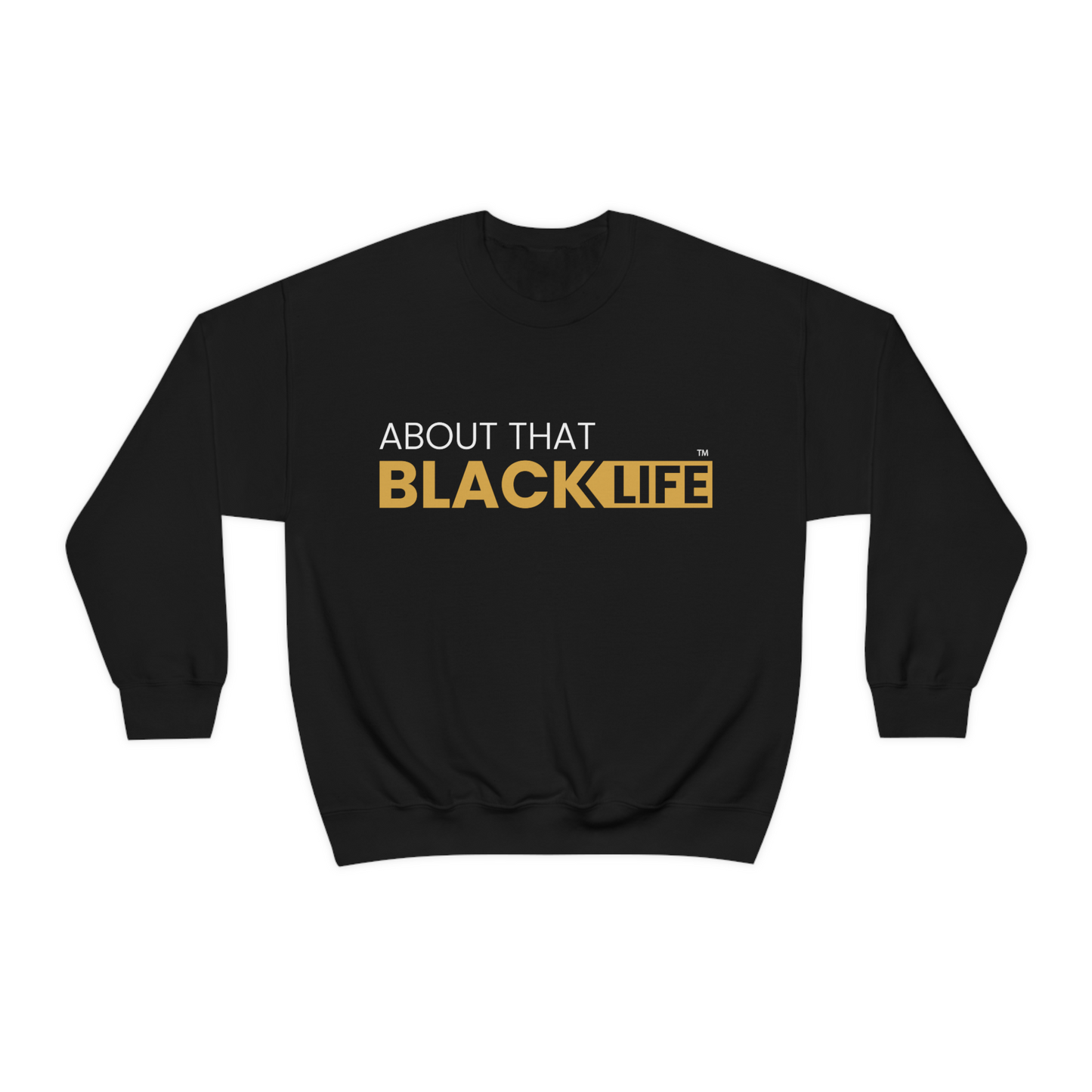 ATBL™ Crewneck Sweatshirt Black and Gold ATBL Logo