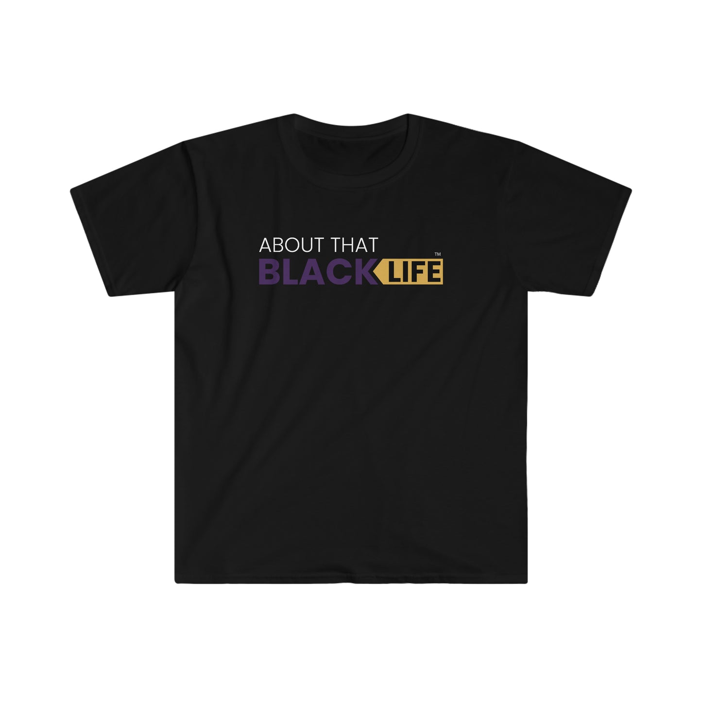 Unisex Softstyle T-Shirt Purple and Gold Logo