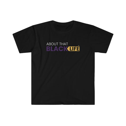 Unisex Softstyle T-Shirt Purple and Gold Logo